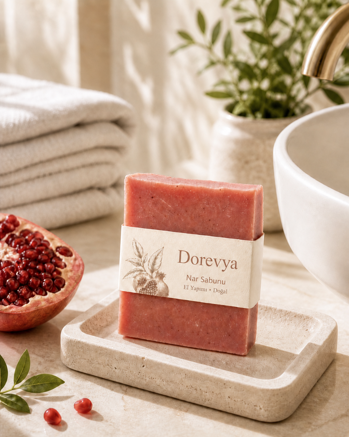 Dorevya Natural Nar Çekirdeği Yağlı Doğal El Yapımı Nemlendirici Sabun
