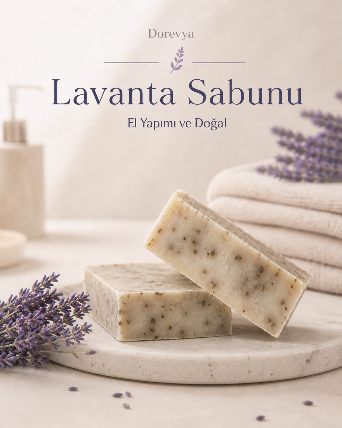 Dorevya Natural Lavanta Yağlı Doğal El Yapımı Nemlendirici Sabun