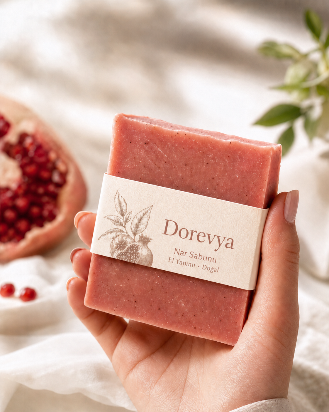 Dorevya Natural Nar Çekirdeği Yağlı Doğal El Yapımı  Nemlendirici Sabun
